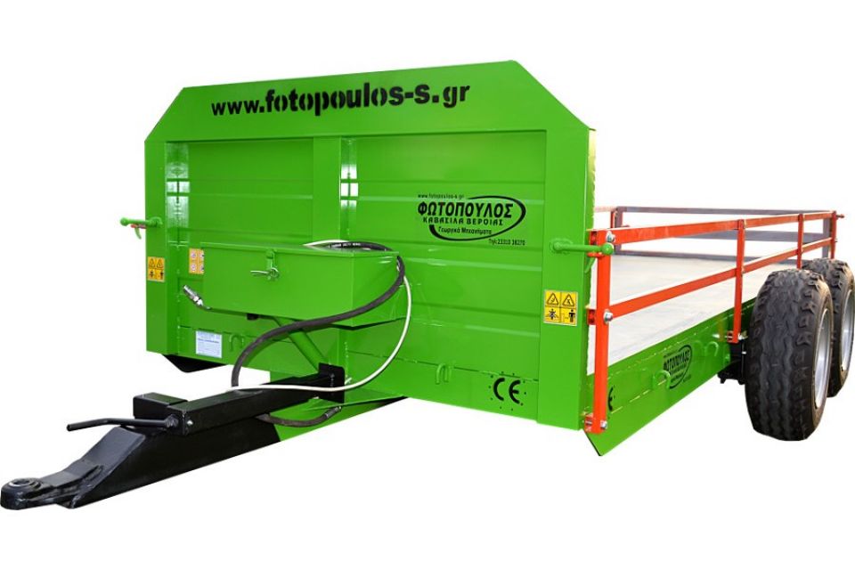 Διαξονικό τρέιλερ-πλατφόρμα για τρακτέρ 8t